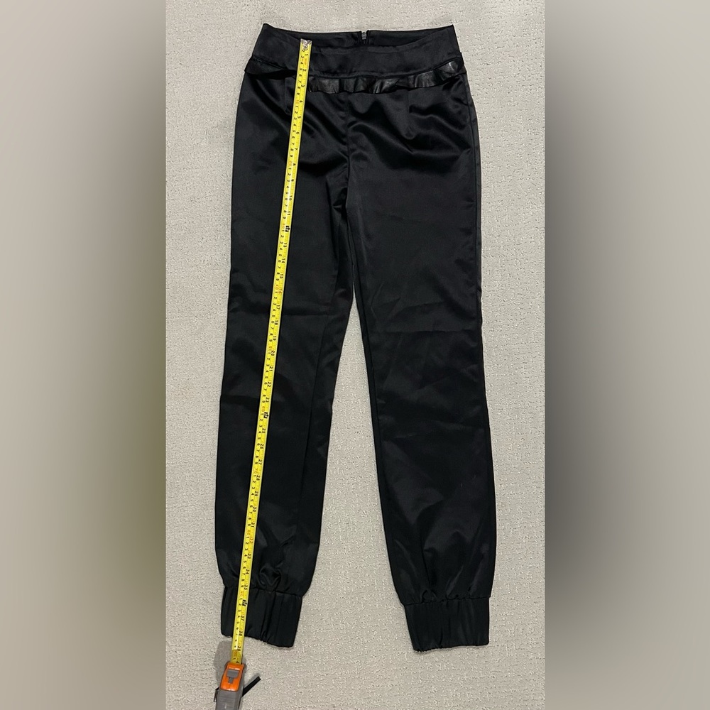 KENSHA RAIKOVA // Satin Dress Pants. SZ: XS. Black.